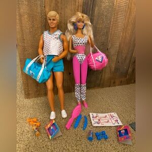 Vintage All Stars workout Ken and Barbie
